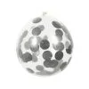 5 Ballons Confettis Argent