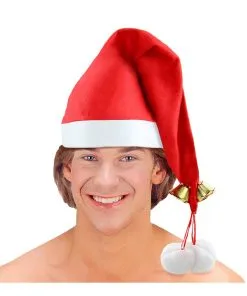 BONNET DE P.NOEL 2 CLOCHES -Fournitures De Fête Soldes bonnet de pnoel 2 cloches 3