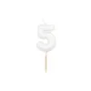 Bougie 5 Metal 8CM Blanc