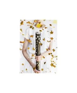 CANON CONFETTIS ETOILE ETOILE OR 80 CM -Fournitures De Fête Soldes canon confettis etoile etoile or 80 cm 2