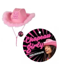CHAPEAU GIRLY 20 ANS CHAPEAU GIRLY ROSE
