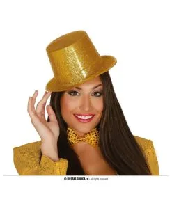 Chapeau Haut De Forme Or