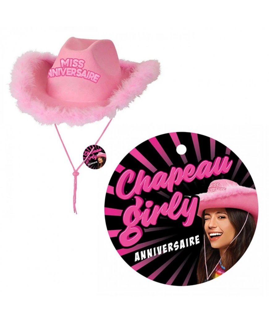 CHAPEAU JOYEUX ANNIVERSAIRE CHAPEAU GIRLY ROSE 1 CHAPEAU JOYEUX ANNIVERSAIRE CHAPEAU GIRLY ROSE