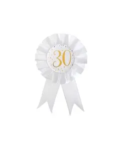 COCARDE DES ÂGES MÉTAL OR 30 ANS DIAM 8 CM