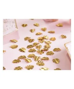 CONFETTIS METTALLIQUES FEUILLES OR OR 15GR