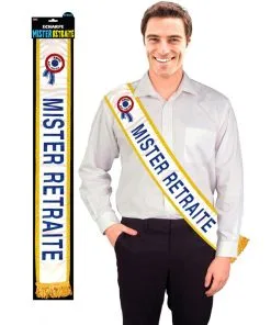 ECHARPE MISTER RETRAITE BLEUE