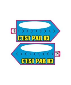 FLECHE SIGNALETIQUE C'EST PAR ICI BLEU