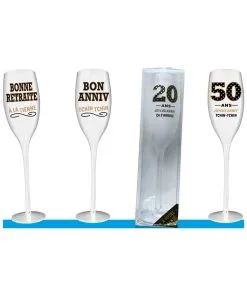 Flute Blanche Et Or Anniv