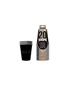 GOBELETS EN CARTON 53 CL X 20 NOIR 53 CL