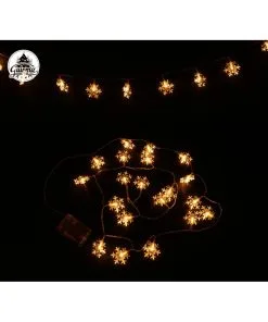 Guirl Flocon De Neige 20 Led 2 M/Av Piles