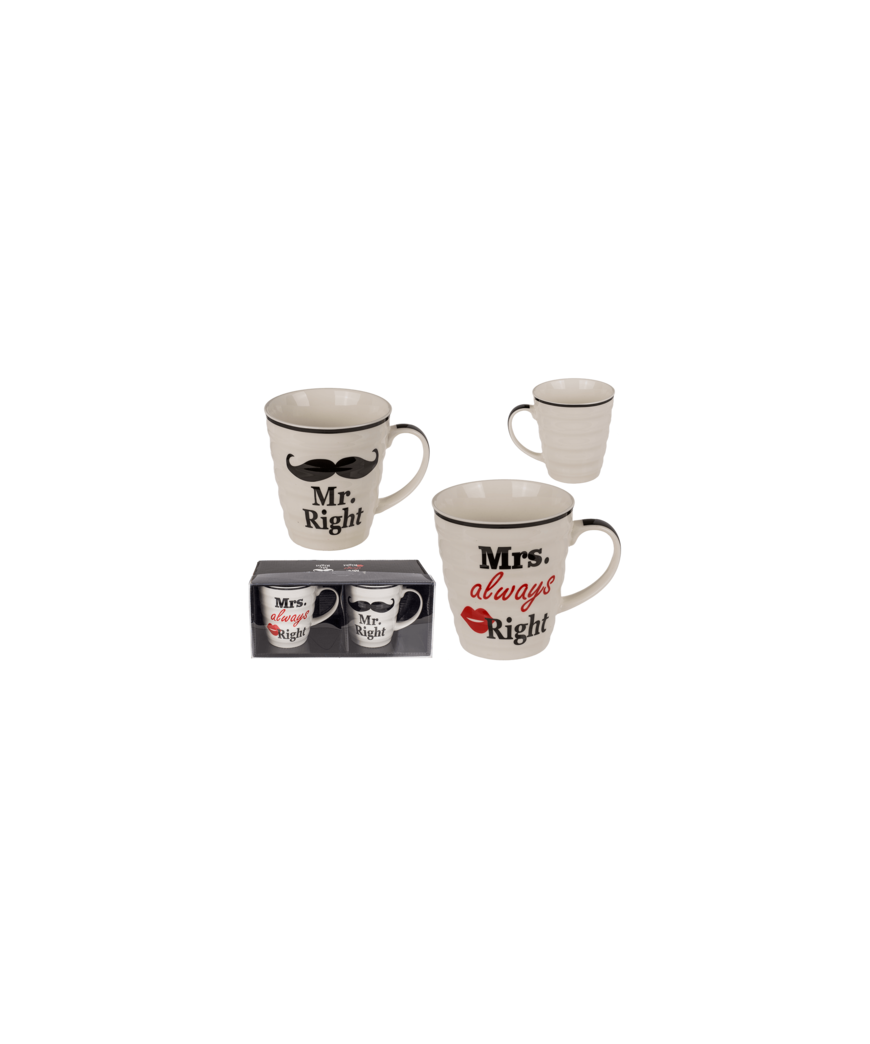 Mug Mr Right Mrs Always Right (10x9 Cm Porcelaine) 1 Mug Mr Right Mrs Always Right (10x9 Cm Porcelaine)