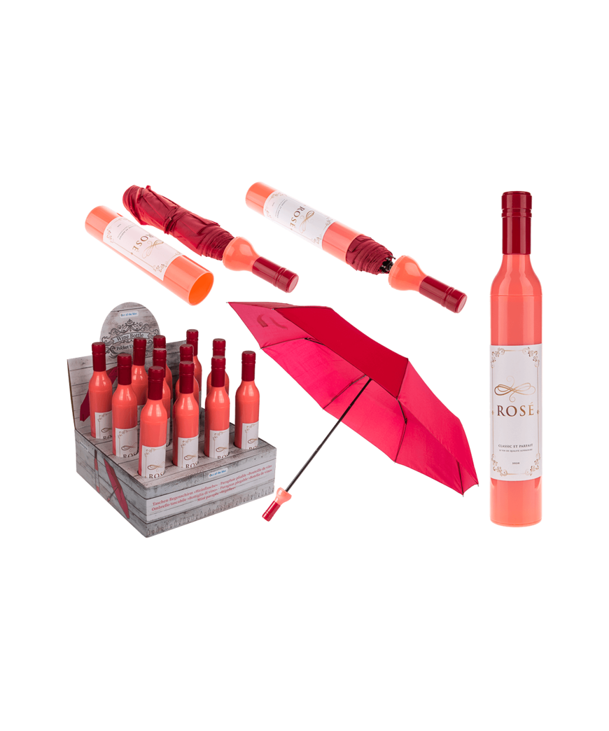 Parapluie Bouteille De Rosé 90 CM 1 Parapluie Bouteille De Rosé 90 CM