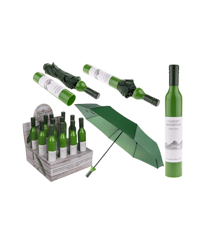 Parapluie Bouteille Vin Blanc 90 CM 1 Parapluie Bouteille Vin Blanc 90 CM