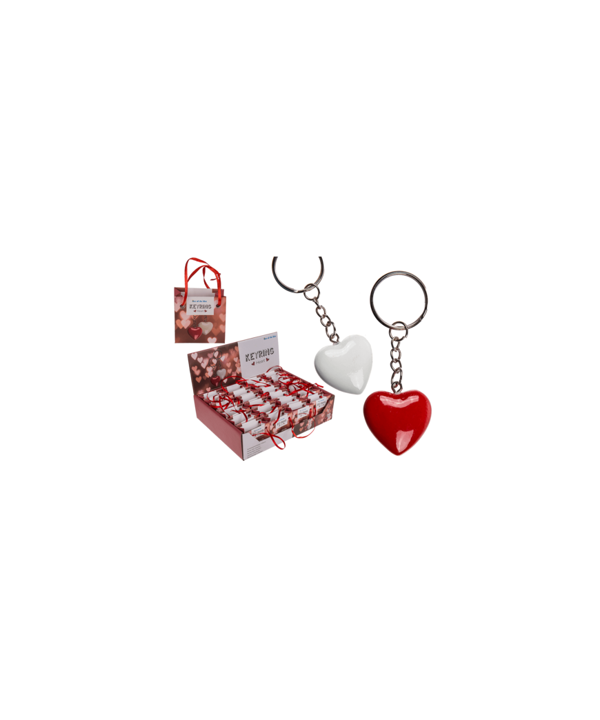 Porte-clé Coeur (3.5cm - Polyresine) 1 Porte-clé Coeur (3.5cm - Polyresine)