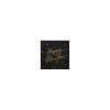 Serviettes Happy New Year 33CM Noir X12