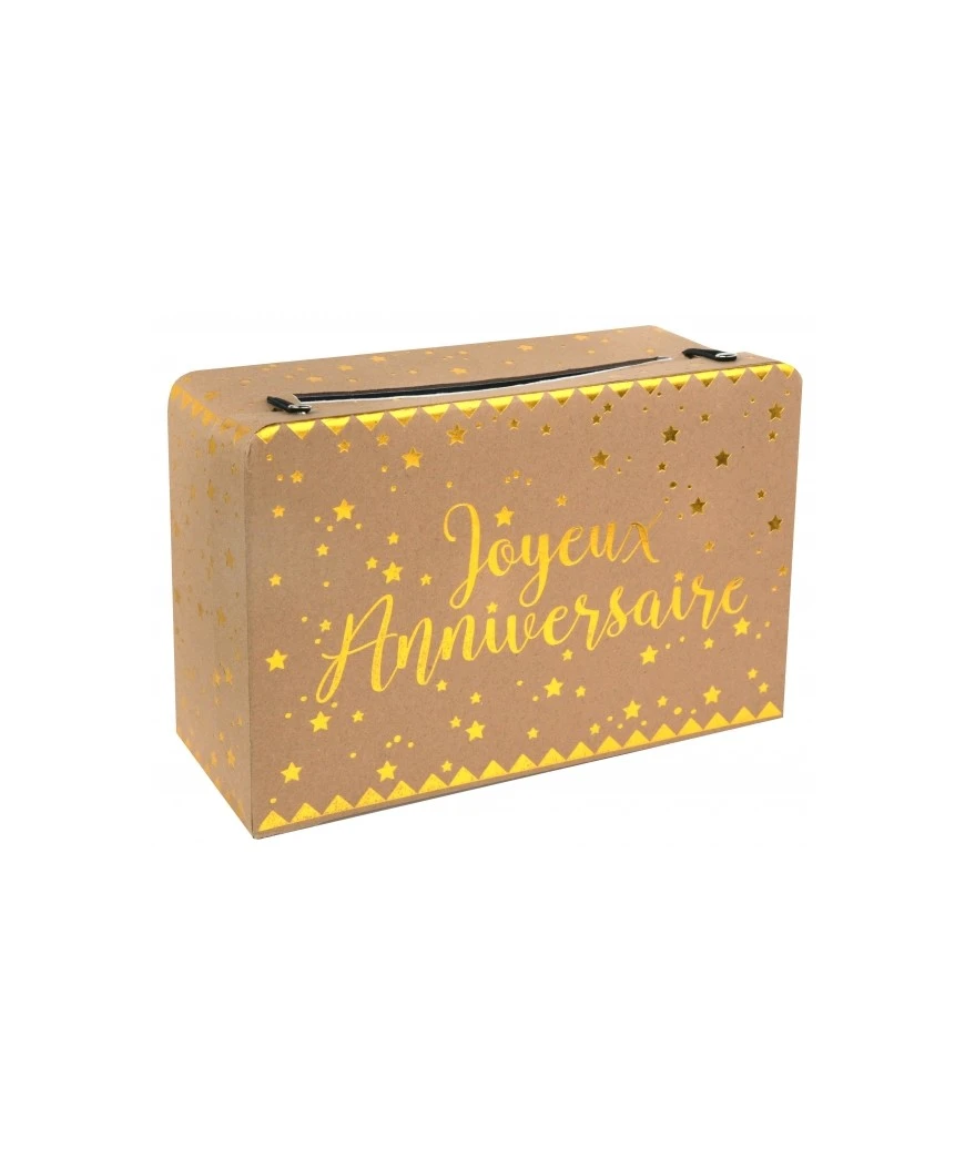 Tirelire Joyeux Anniversaire Kraft Or 1 Tirelire Joyeux Anniversaire Kraft Or