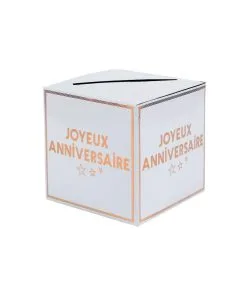 Tirelire Joyeux Anniversaire Rose Gold