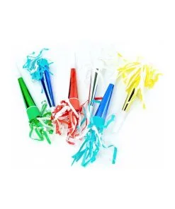 TROMPETTES A FLOTS METALLISEES X6 20 CM