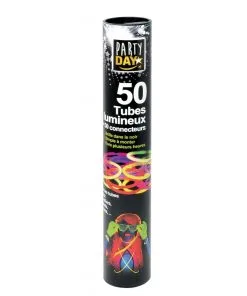 TUBES 50 TIGES FLUO FOURNIS AVEC CONNECTEURS